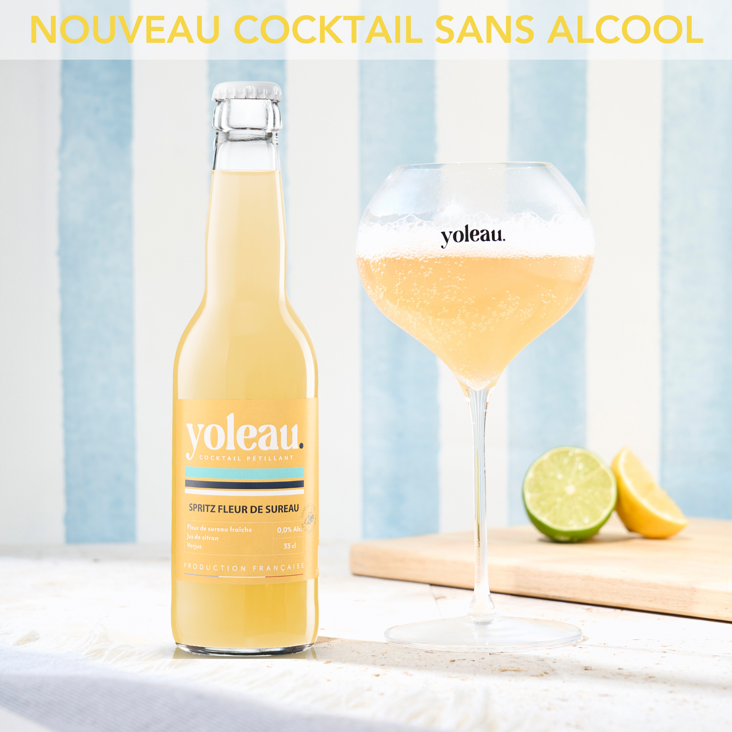 Spritz fleur de sureau - Cocktail pétillant sans alcool