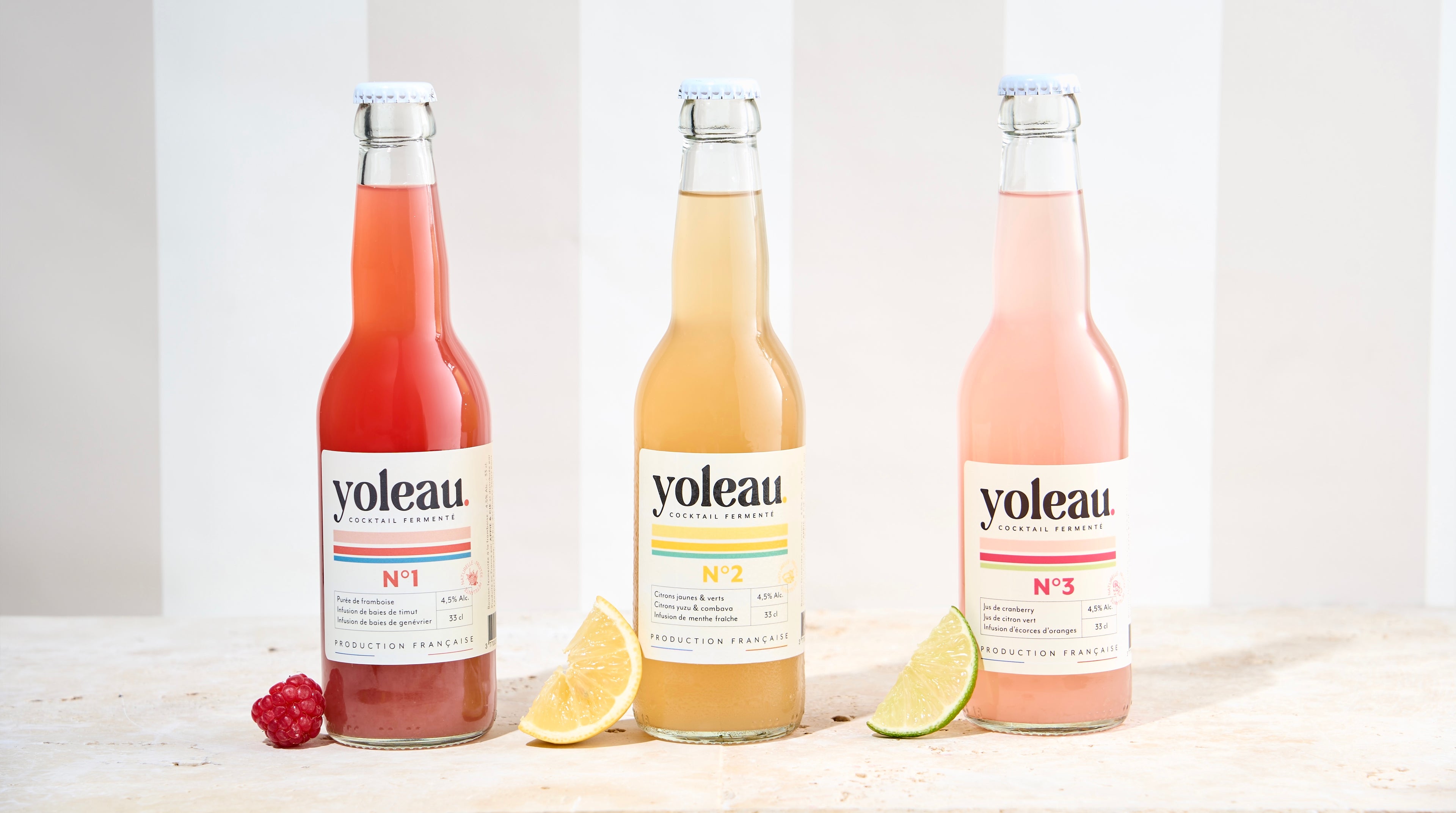 yoleau cocktail alcoolisé à 4,5% fruité pétillant naturel fermenté 